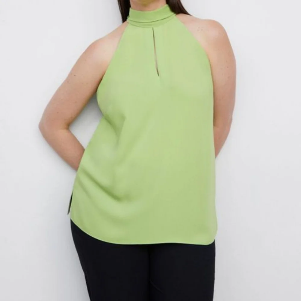 Mango Halter Top back-tie lime sz 6, 8, 10, 12 NWT - Picture 13 of 16